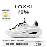 LOXKI（洛克斯基）Alpha洞洞鞋夏季户外运动凉鞋厚底洞洞鞋男女同款 黑白 40