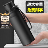慕馨（moosen）保温杯定制logo开业活动刻字水杯广告护士纪念礼品同学会印字杯子 经典黑【抗菌款】 750ml