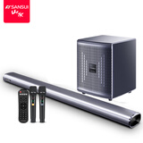 山水（SANSUI）DV-93B回音壁电视音响 家庭KTV套装家庭影院 家用客厅壁挂蓝牙智能卡拉OK音箱独立低音炮 带麦克风