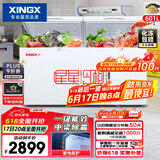 星星（XINGX） 601升 大型冰柜 商用节能冰柜 冷藏冷冻转换柜 大容量冷柜 顶开门 商用大柜 BD/BC-628GE
