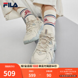 斐乐（FILA）官方猫爪鞋4代老爹鞋女鞋复古厚底休闲鞋运动鞋 白芦笋/乳白色-WO 37.5
