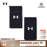 安德玛（UNDERARMOUR）Performance 6英寸男女同款情侣训练运动腕带1218006 黑色001 均码