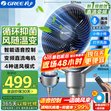 格力（GREE）语音控制抑菌空气循环扇直流变频遥控电风扇家用摇头电扇一级能效对流风扇落地扇 FXDZ-2072Bvg3