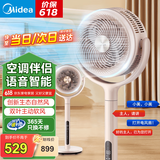 美的（Midea）空气循环扇电风扇家用风扇立式落地扇遥控定时换气扇轻音节能电扇 【创新生态风】GDH24RS
