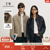 Teenie Weenie Men【男女同款】小熊男装牛仔夹克2025年春季新款拼接外套 卡其色 XL