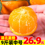 果果牛秭归湖北夏橙 当季新鲜水果手剥酸甜橙子高山冰糖脐血多汁 可选 9斤装中号(实惠)