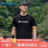 Columbia哥伦比亚t恤男春夏户外休闲舒适透气纯棉短袖 JE1586 010 L