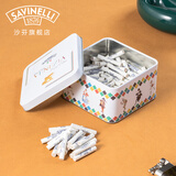 沙芬（SAVINELLI）石楠木过滤烟嘴意大利进口循环过滤芯6毫米可换芯礼盒装男士实木 【6毫米 滤芯100粒 1盒】 1支