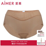 爱慕（Aimer）内裤女士中腰三角内裤女经典KiKi裤轻薄光面内衣马卡龙多色内裤 深肤色 1条 S (160)