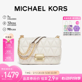 MICHAEL KORS情人节礼物轻奢MK女包SLOAN小香风链条单肩斜挎腋下包大号奶白色
