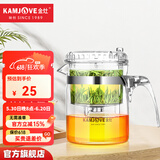 金灶（KAMJOVE）玻璃茶壶 按压式飘逸杯 茶水壶玻璃茶具 茶水分离杯泡茶器泡茶壶 TP-140/300ml容量