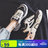 回力（Warrior）老爹鞋子女厚底增高女鞋春秋百搭休闲运动鞋女H535C 米黑 39