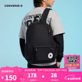 匡威（Converse）学生书包新款双肩包经典款大容量男女旅行包初高中生男女通用背包 正黑色 M【30*11.5*44cm 约15L】
