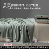 黛奴A类200支兰精天丝桑蚕丝夏被四件套柔软冰丝夏凉被可水洗空调被 马尔斯绿 夏被单件：220x240cm
