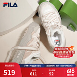 斐乐（FILA）斑斓鞋ROSETTA女鞋板鞋新款面包厚底鞋复古休闲鞋 奶白/浅粉-GP 35.5
