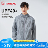 探路者（TOREAD）防晒衣春夏男女情侣轻薄透气防紫外线UPF40+防泼水户外风衣 TAZK81804 青蓝灰L