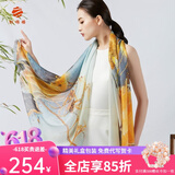 织锦楼桑蚕丝丝巾真丝围巾杭州丝绸防晒真丝印花丝巾披肩女教师节礼物 英伦链条
