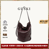 古士旗包包女包2025新款法国奢侈品牌女士斜挎单肩水桶包生日礼物送女友 咖啡色【coffee】
