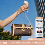 菲安妮（FION）波士顿包锁扣女士包包斜挎包时尚单肩包母亲节礼物