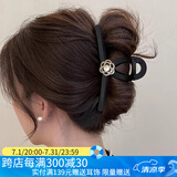 向晚 发夹发卡山茶花抓夹女发夹女后脑勺中号气质高级感鲨鱼夹头饰