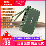 山水（SANSUI） 收音机老人便携式可充电插卡音箱户外迷你小音响无线蓝牙音箱随身听音乐播放器广播唱戏机评书机 M37绿色【标准版】
