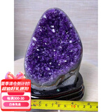 冰珂晶石天然晶石紫晶洞原石紫水晶洞簇钱袋子摆件消磁聚宝盆装饰