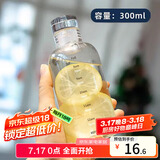 拜杰高硼硅时间刻度玻璃杯水瓶水杯便携咖啡杯子女果汁牛奶杯300毫升