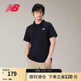 NEW BALANCE NB官方25新款男款时尚夏季透气短袖休闲百搭舒适POLO衫 BK MT51519 L