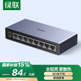 绿联8口千兆交换机 企业级网络交换器【铝壳散热】监控网路分流器 网线分线器一分二/四/八口HUB15642