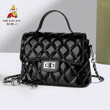 稻草人包包女包2025新款轻奢斜挎包手提单肩包菱格链条包生日礼物送女友