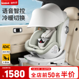 贝思贝特（besbet）追梦号儿童安全座椅0-12岁婴儿宝宝汽车用i-Size认证智能通风加热 薄荷绿（智能款）