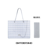 OMTO黑松露托特包女大容量单肩包上班通勤手提包女上学出差购物袋大包 灰色中号【可装14寸电脑】