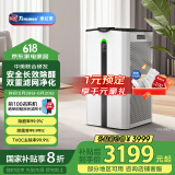 Telamon【国家补贴20%】泰拉蒙H95甲醛空气净化器家用去甲醛细菌TVOC雾霾异味除过敏原负离子空气净化机 白色