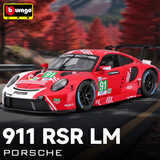 比美高 1:24保时捷911RSR GT赛车模型仿真合金车模汽车模型玩具男孩礼物