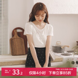 米度丽哺乳衣外出春夏大码T恤产后喂奶衣长袖月子服夏季哺乳装背心上衣 短袖-米白色  M码