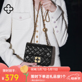 CASSILE卡思乐包包女包小香风菱格链条单肩斜挎包母亲节礼物 黑色