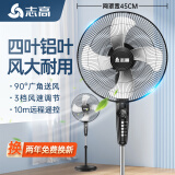 志高（CHIGO）电风扇落地扇家用台式夏天小宿舍遥控立式摇头工业大风力电扇 18英寸遥控铝叶7.5H定时3.5米线
