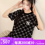 美职棒（MLB）官方短袖女新款2025年张凌赫同款老花上衣半袖男运动夏装宽松T恤 纽约洋基队/黑色 M 170/92A
