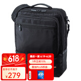 SANWA SUPPLY 多功能收纳笔记本电脑包 双肩背包单肩手提包 日常通勤商务包 黑色 15.6英寸