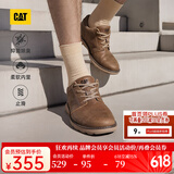 CAT卡特休闲皮鞋男士复古工装轻户外软牛皮防滑通勤鞋P725212N3AMC29 浅褐 42