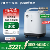 鱼跃医用分子筛制氧机吸氧机静音家用老人5L升级6L升8F-6AW中重度缺氧