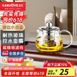 金灶（KAMJOVE）小容量迷你玻璃花茶壶泡茶壶飘逸杯茶道杯过滤茶具小茶壶一人用 AM-713（150毫升）