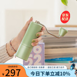 泰摩栗子C手摇咖啡磨豆机 家用手动咖啡豆研磨机 磨粉器 C3S-轻漾绿【全能版】
