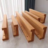 莫负时光实木墙上置物架免打孔墙壁置物板餐厅上墙装饰架子一字隔板书架 实木-原木色-30*12cm