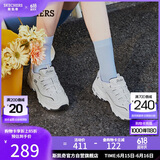 斯凯奇（Skechers）小白熊女鞋夏季厚底百搭老爹鞋透气熊猫鞋休闲运动鞋99999863