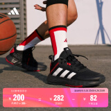 adidas OWNTHEGAME 2.0中高帮团队款实战运动篮球鞋男子阿迪达斯   黑/红/银白   40.5