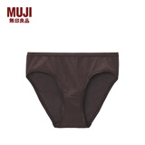 无印良品 MUJI 女式 弹力天竺编织中腰短裤 内裤 FCE01A1A 深棕色 S