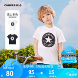 Converse 匡威儿童装男童短袖t恤夏季新款打底大童透气小女孩半袖运动T恤 8642纯白色-中性 120 /60 【建议身高110-116cm】