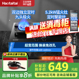 Haotaitai燃气灶双灶明星同款 5.2KW一级能效家用天然气液化气煤气灶台式嵌入式具定时灶方架铜盖鸳鸯猛火炉 定时灶【九头+璇火】LZ9D 天然气