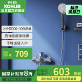 科勒（KOHLER）挂墙式淋浴花洒套装浴缸龙头家用手持花洒淋浴器 28580 带下出水